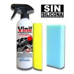 DASHBOARD POLISH WITHOUT SILICONE + SPONGE + CLOTH WITH GUN 500 ML.