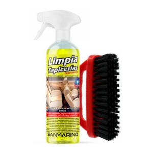LIMPA ESTOFOS TÊXTILES + ESCOVA COM PISTOLA 500 ML.