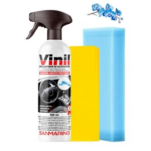 DASHBOARD POLISH SILK EFFECT + CLOTH + SPONGE WITH GUN 500 ML. 
