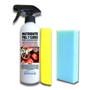 NUTRIENTE HIDRANTE DE PEL OU COURO + BAETA + ESPONJA COM PISTOLA 500 ML.